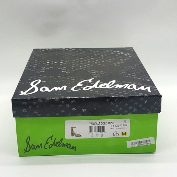 1096- Sam Edelman Yancy Gold Mesh Color Size 8.5 M NWT - Picture 6 of 9